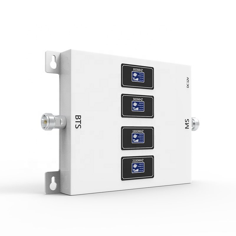 Goboost amplifiers 2g 3g 4g 4 band repeater 800 900 1800 2100 cellular signal booster 20dbm amplifier